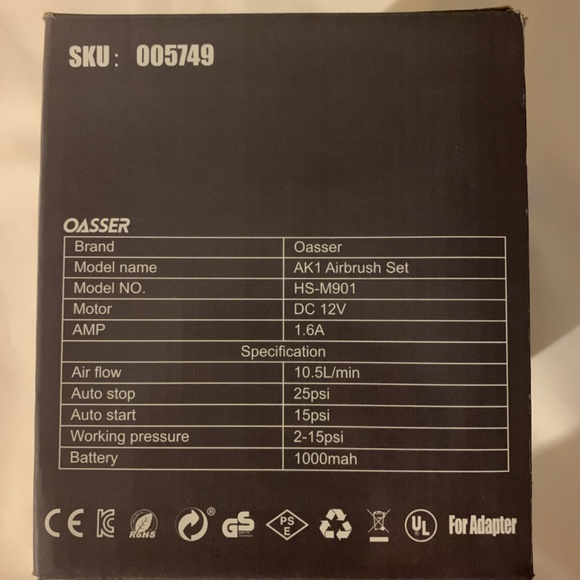 Oasser Airbrush Kit with Compressor Mini - Picture 8 of 9